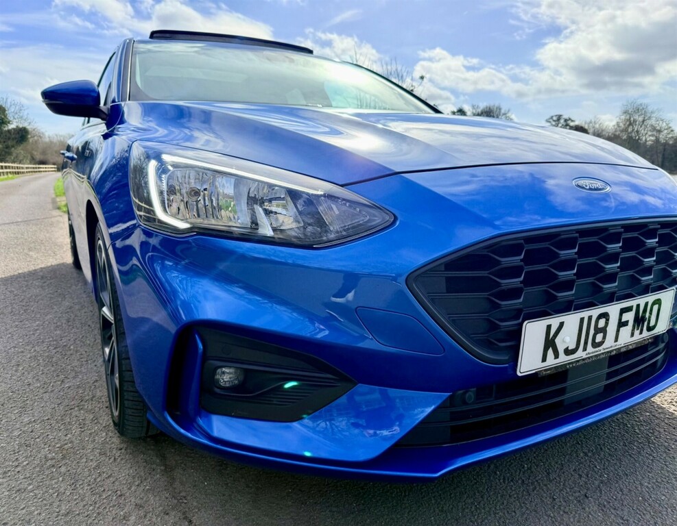 Ford Focus 1.0T Ecoboost St-line X Hatchback Manua KJ18FMO Blue #2