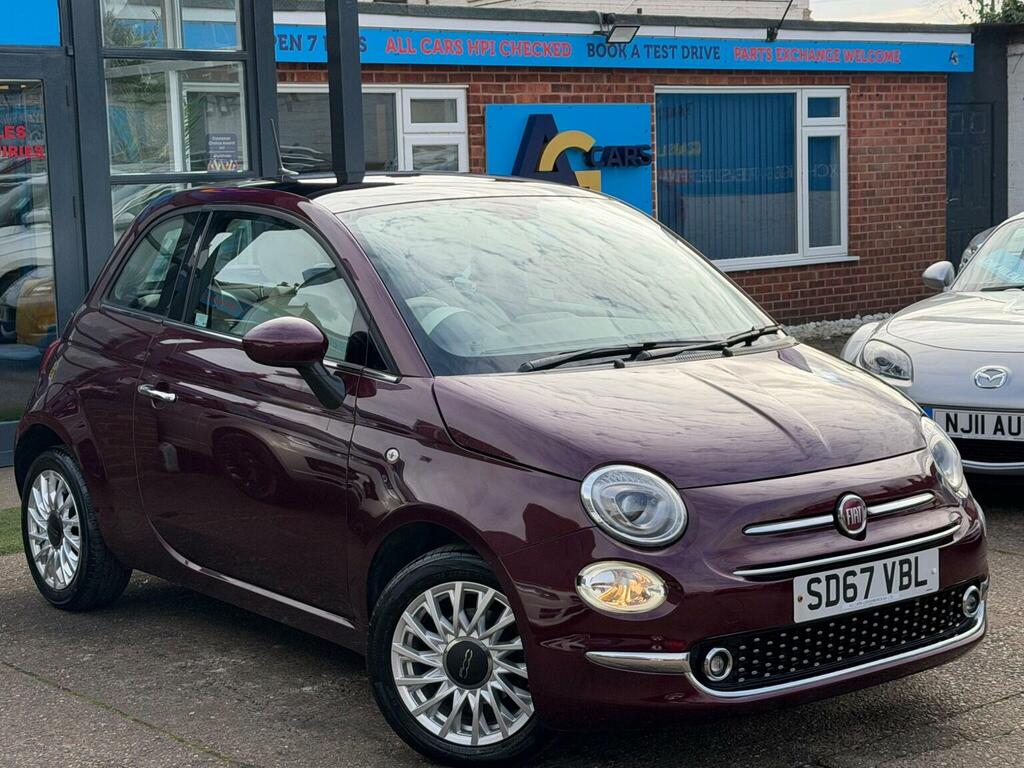 Fiat 500 Hatchback 1.2 Lounge Euro 6 Ss 201867 Red