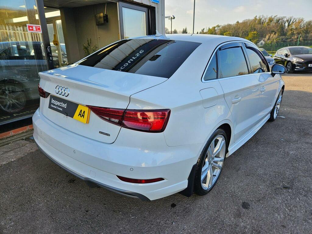 Audi A3 Saloon 2.0 Tfsi S Line S Tronic Quattro Euro 6 S DS18BPK White #6