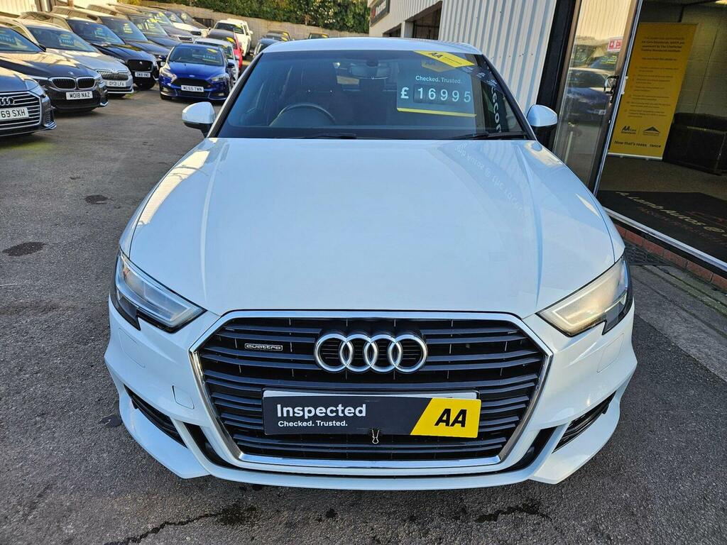 Audi A3 Saloon 2.0 Tfsi S Line S Tronic Quattro Euro 6 S DS18BPK White #2