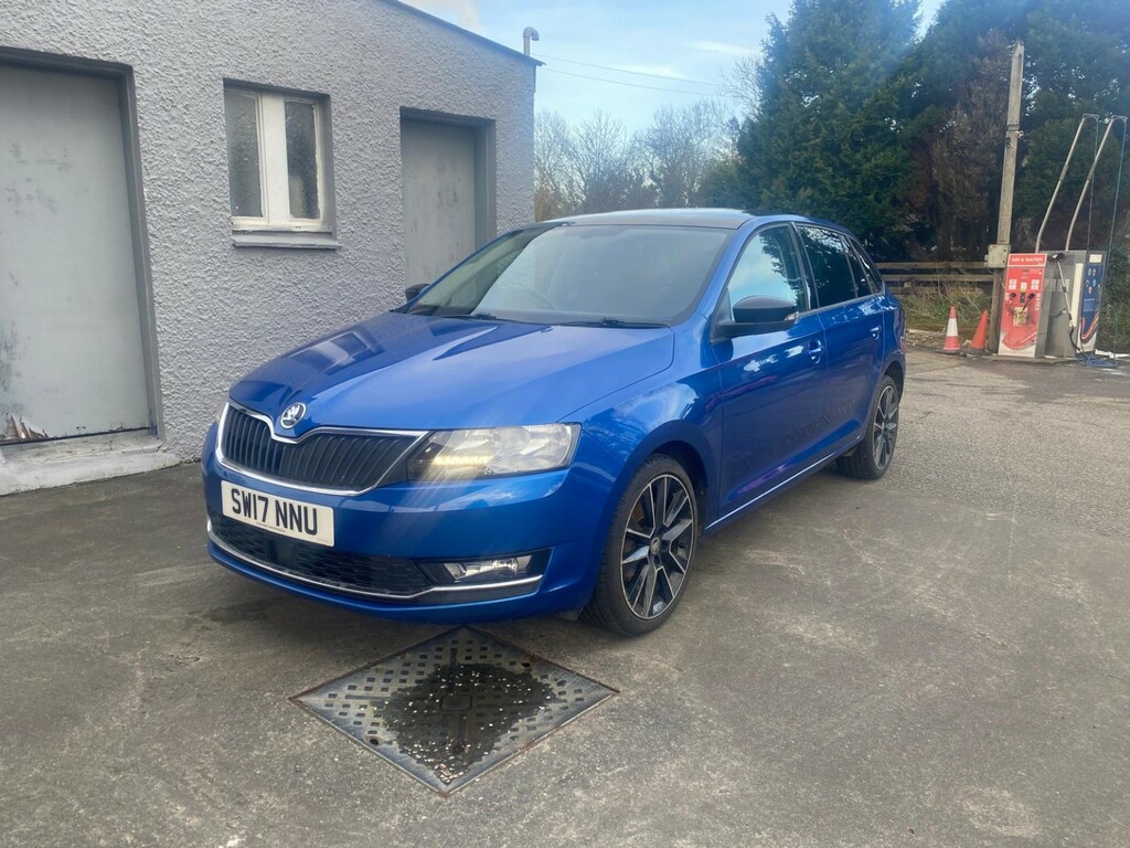 Skoda Rapid Spaceback Hatchback 1.0 Tsi Se Sport 2017 Blue #5