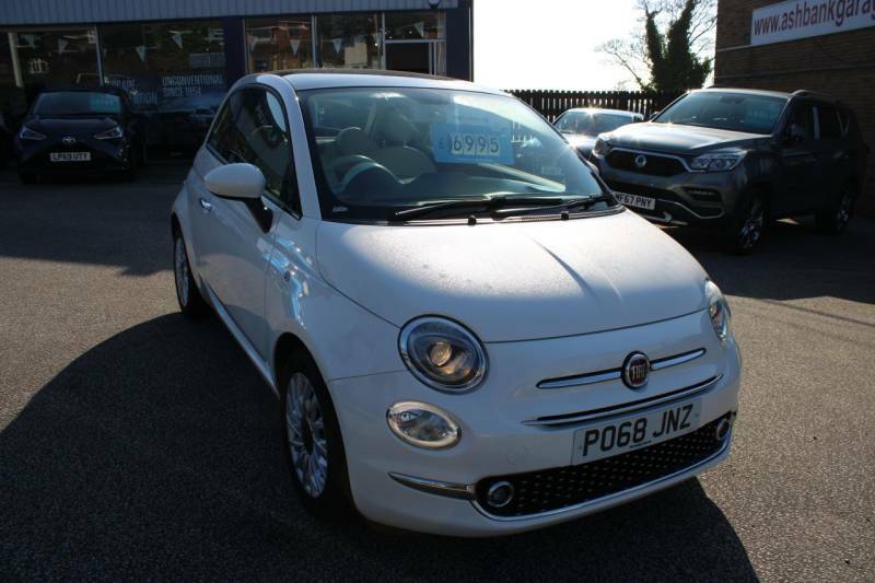 Fiat 500 1.2 Lounge Hatchback Euro 6 Ss PO68JNZ White #3