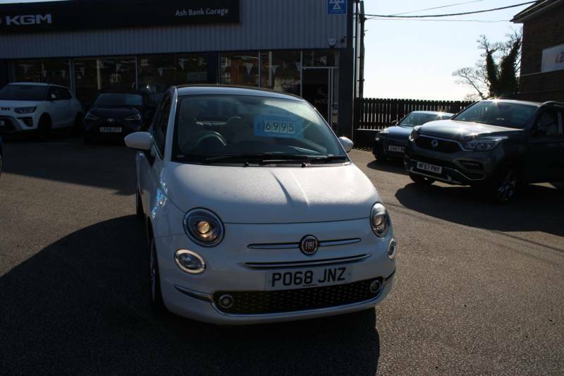Fiat 500 1.2 Lounge Hatchback Euro 6 Ss PO68JNZ White #2