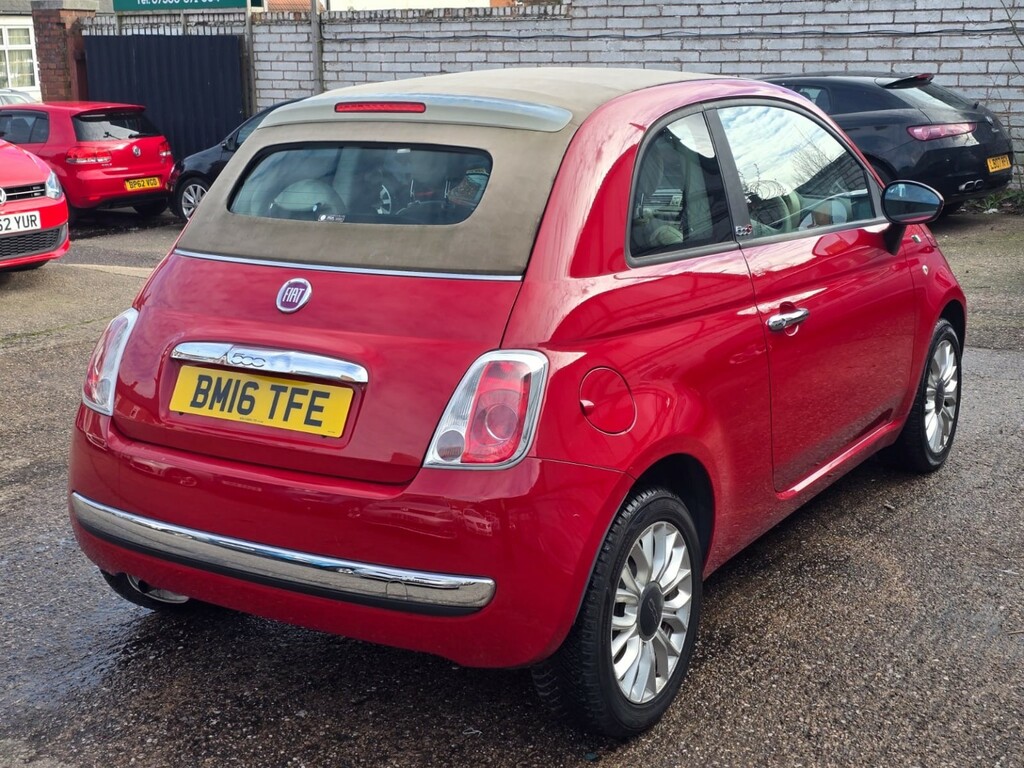 Fiat 500 Hatchback 1.2 Convertible 201616 BM16TFE Red #3