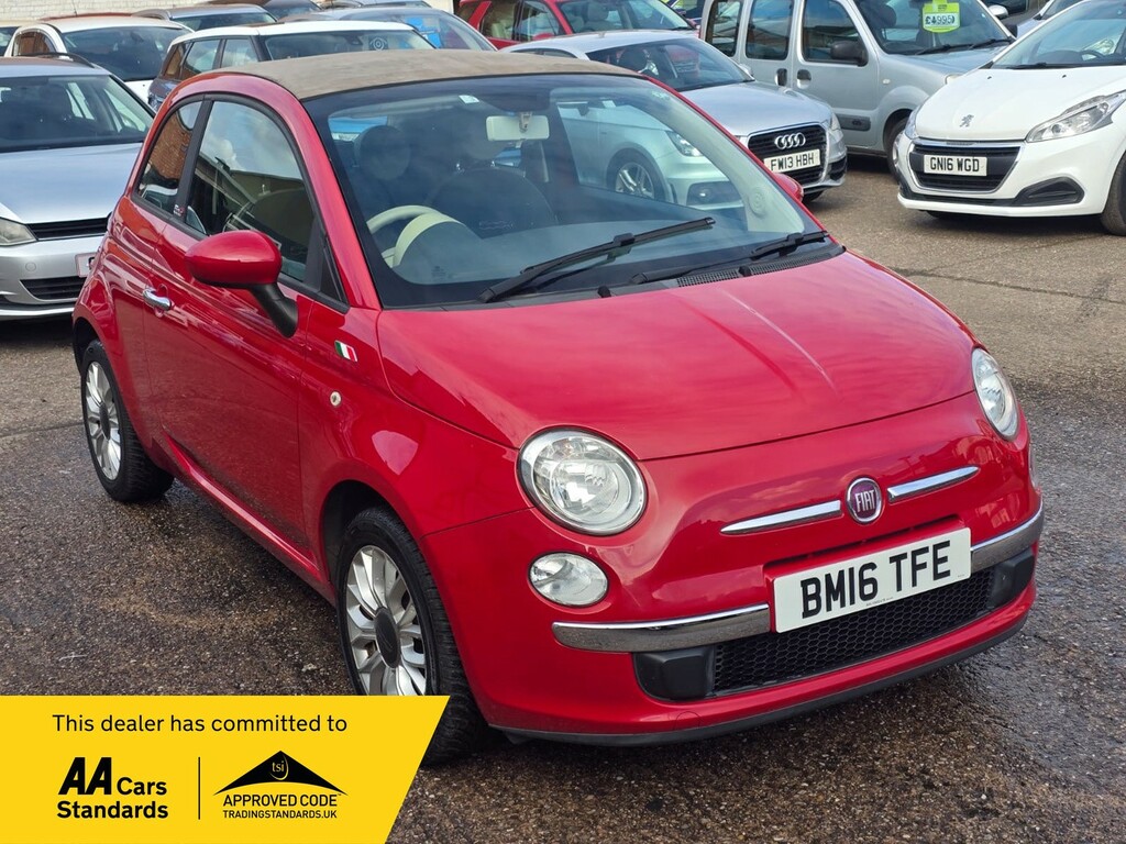 Fiat 500 Hatchback 1.2 Convertible 201616 Red