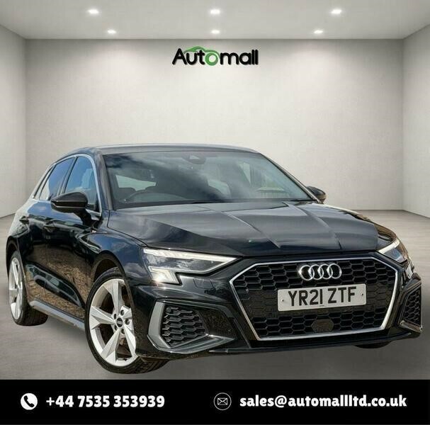 Audi A3 1.5 Tfsi 35 S Line Sportback S Tronic Euro 6 Ss YR21ZTF Black #6
