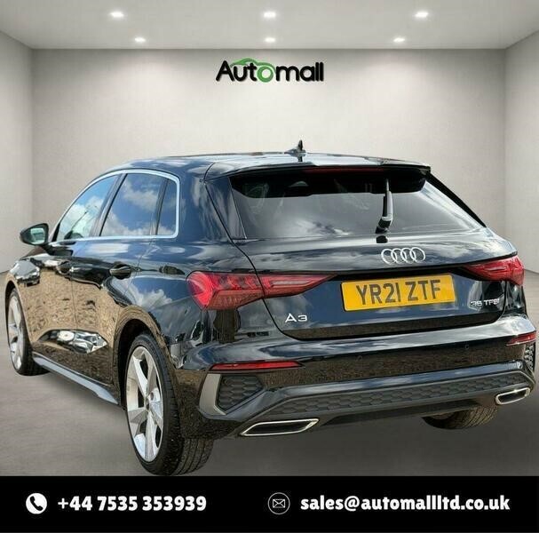 Audi A3 1.5 Tfsi 35 S Line Sportback S Tronic Euro 6 Ss YR21ZTF Black #4