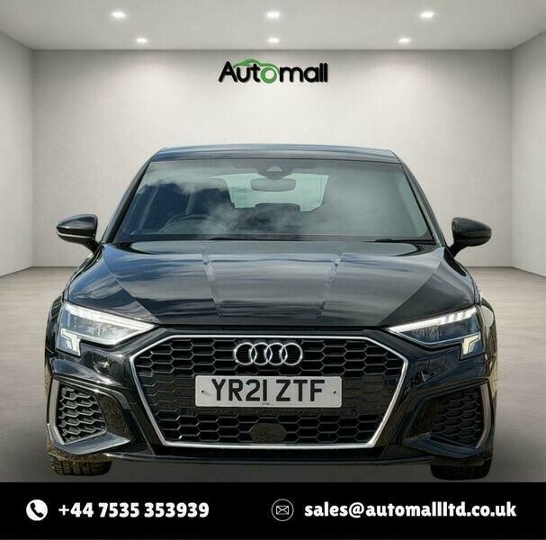 Audi A3 1.5 Tfsi 35 S Line Sportback S Tronic Euro 6 Ss YR21ZTF Black #2