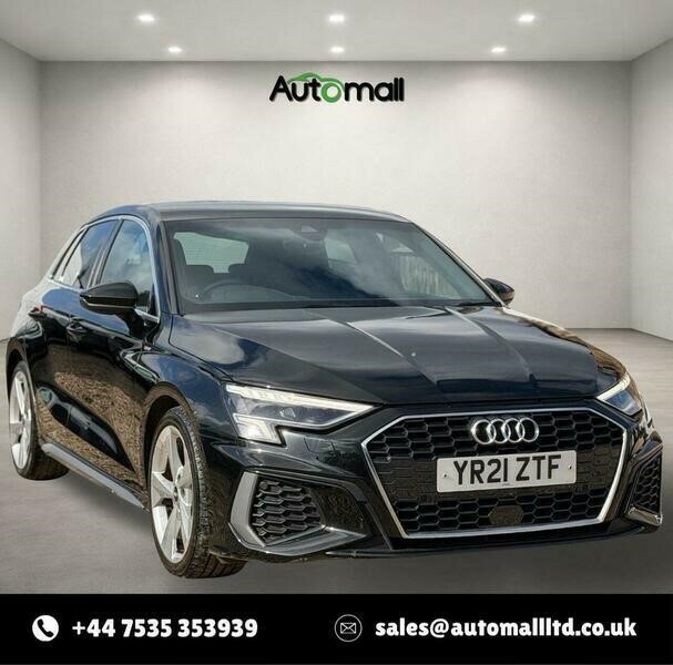 Audi A3 1.5 Tfsi 35 S Line Sportback S Tronic Euro 6 Ss YR21ZTF Black #5