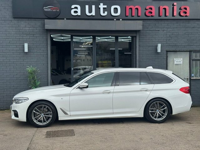 BMW 5 Series 520D M Sport Touring YF67DXJ White #4