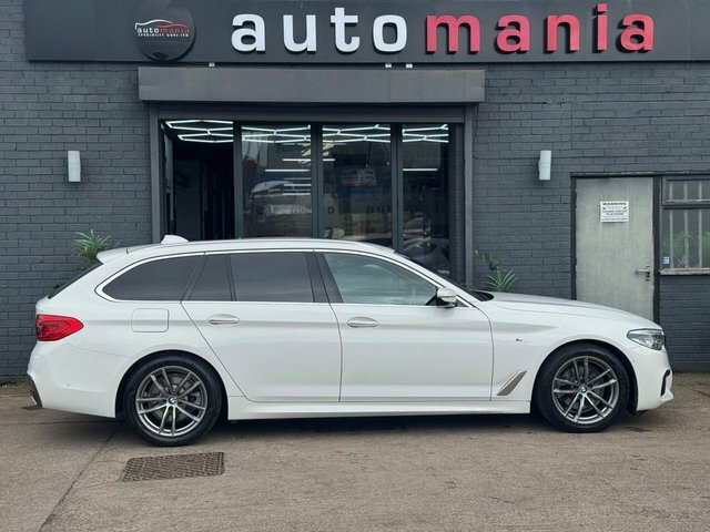 BMW 5 Series 520D M Sport Touring YF67DXJ White #5
