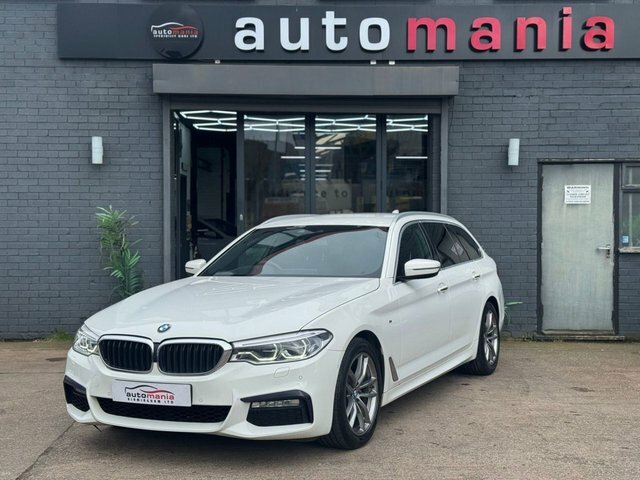 BMW 5 Series 520D M Sport Touring YF67DXJ White #2