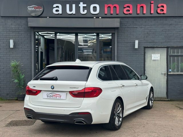 BMW 5 Series 520D M Sport Touring YF67DXJ White #6