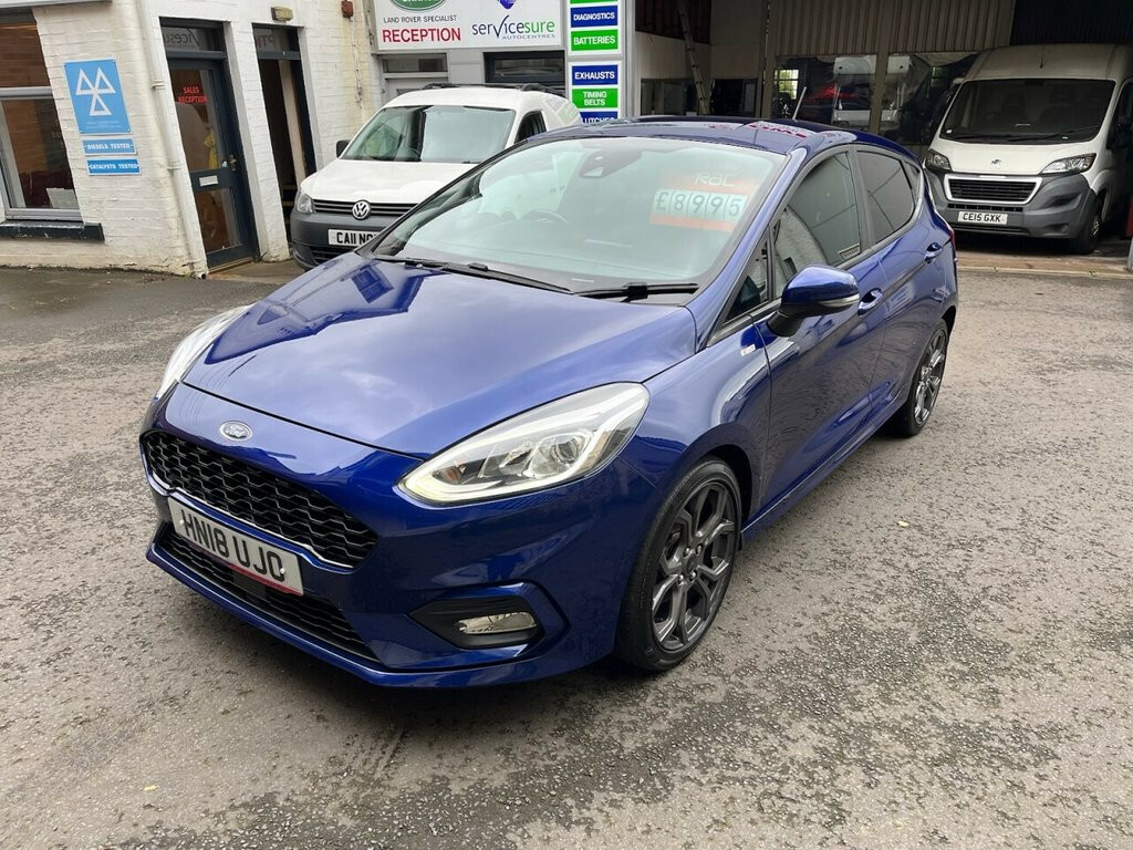 Ford Fiesta Hatchback 1.0 T Ecoboost St-line 2018 HN18UJO Blue #4