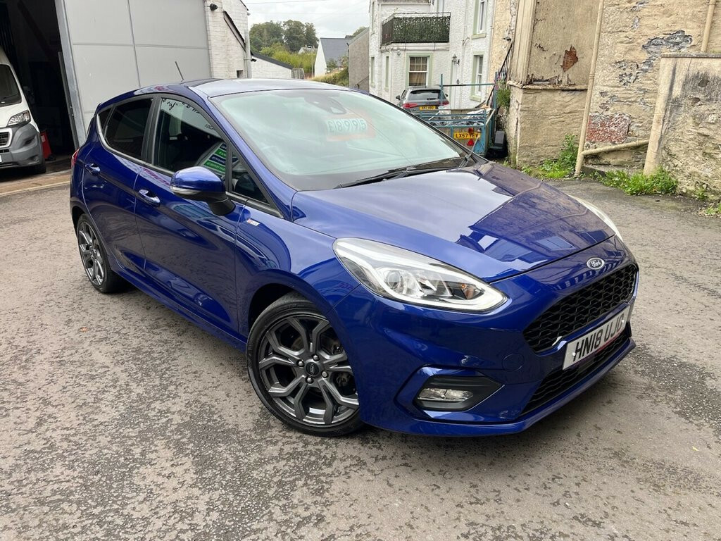 Ford Fiesta Hatchback 1.0 T Ecoboost St-line 2018 HN18UJO Blue #5