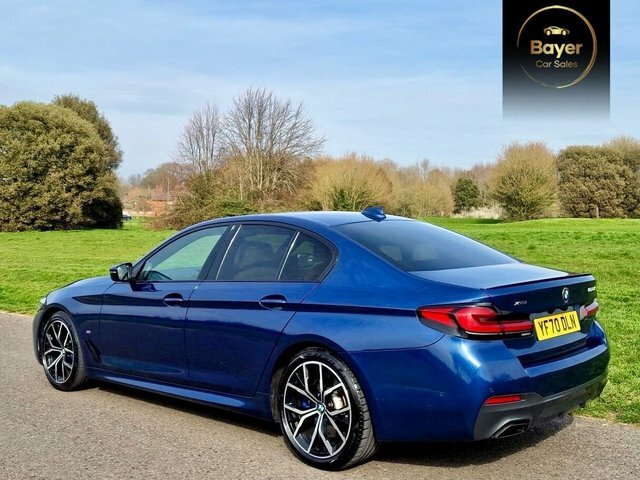 BMW 5 Series 520D Mht M Sport YF70DLN Blue #5