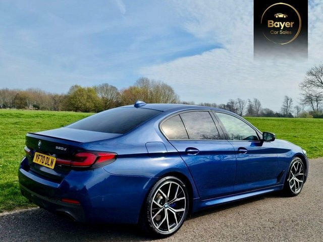 BMW 5 Series 520D Mht M Sport YF70DLN Blue #4