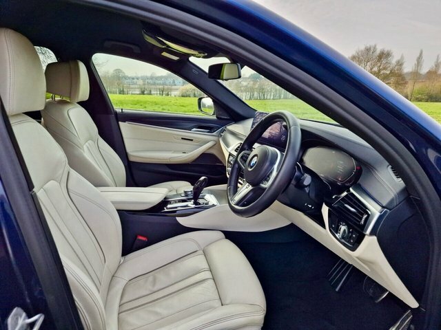 BMW 5 Series 520D Mht M Sport YF70DLN Blue #6