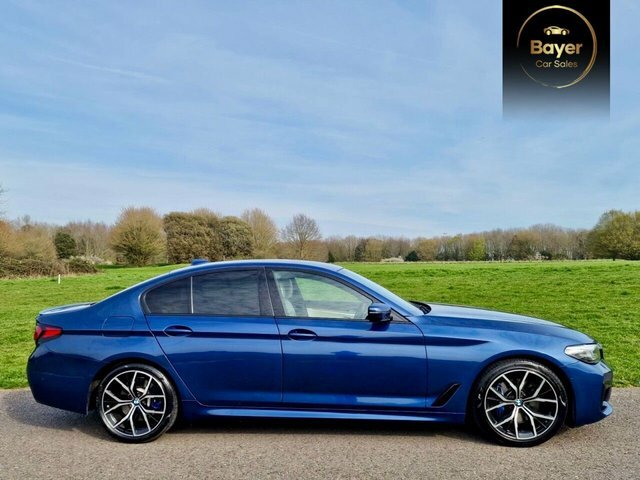 BMW 5 Series 520D Mht M Sport YF70DLN Blue #2