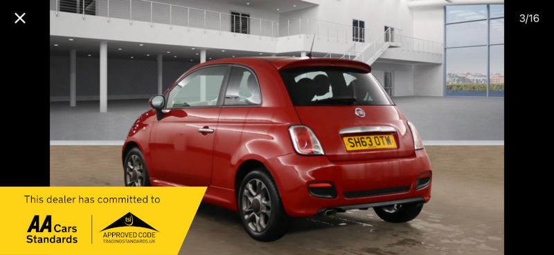 Fiat 500 1.2 S SH63OTW Red #3