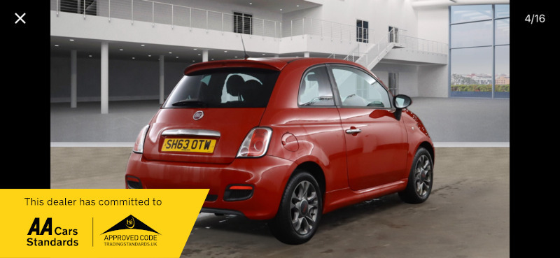 Fiat 500 1.2 S SH63OTW Red #4