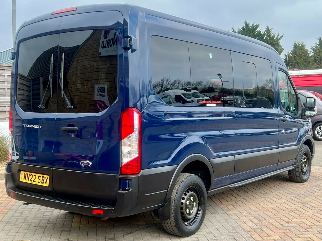 Ford Transit Custom 410 Tdci 130 L3h2 Trend Ecoblue 14 Seat Minibus Lw WN22SBX Blue #4