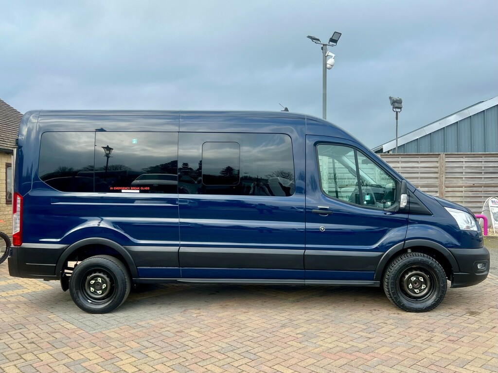 Ford Transit Custom 410 Tdci 130 L3h2 Trend Ecoblue 14 Seat Minibus Lw WN22SBX Blue #2