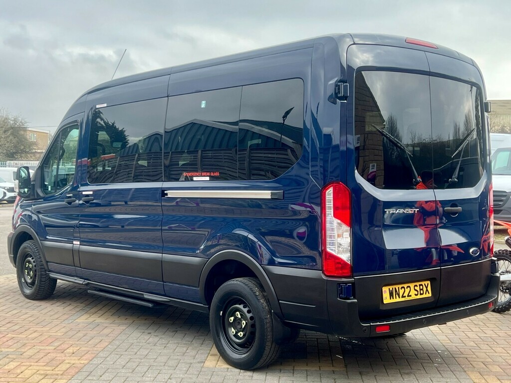 Ford Transit Custom 410 Tdci 130 L3h2 Trend Ecoblue 14 Seat Minibus Lw WN22SBX Blue #3
