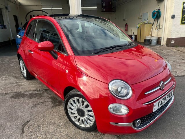 Fiat 500 1.2 Lounge Hatchback YX19HVN Red #2