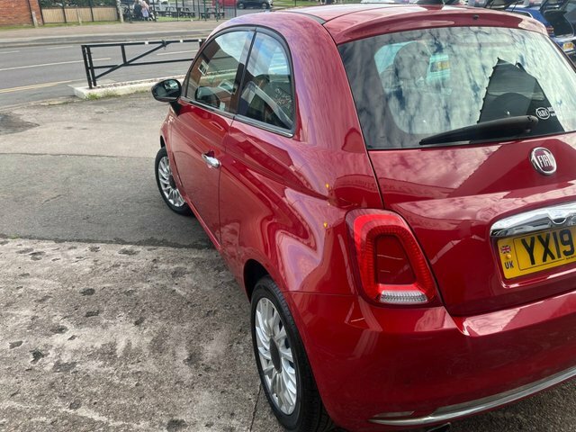 Fiat 500 1.2 Lounge Hatchback YX19HVN Red #6
