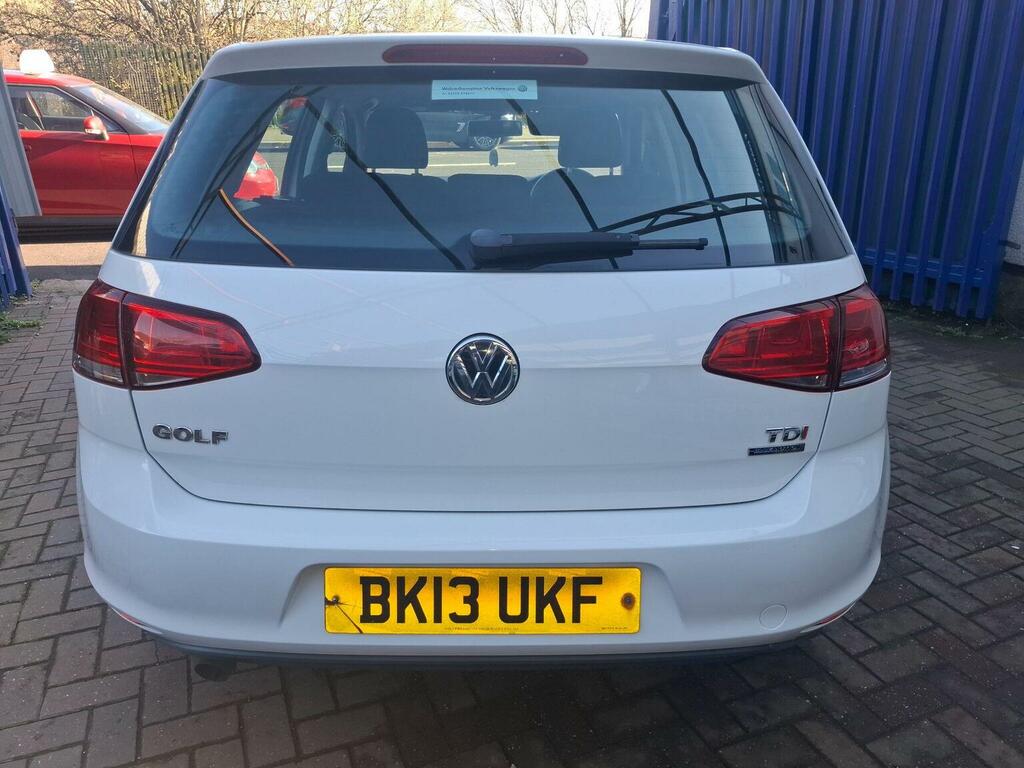 Volkswagen Golf Hatchback 1.6 Tdi Bluemotion Tech Se Euro 5 Ss BK13UKF White #5