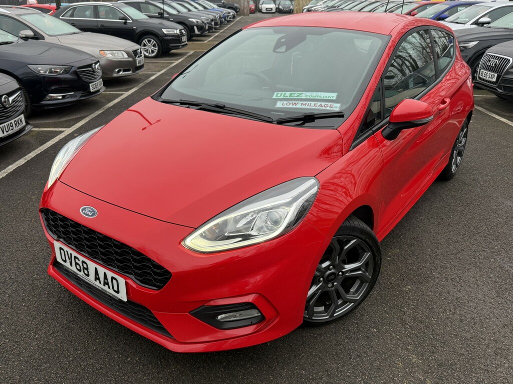 Ford Fiesta 1.0 T Ecoboost St-line Ulez OV68AAO Red #4