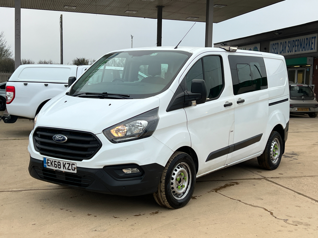 Ford Transit Custom 2.0 320 Ecoblue Crew Van Double Cab Man EK68KZG White #6