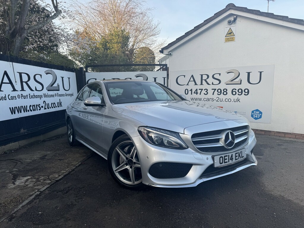 Mercedes-Benz C Class Saloon 2.1 C220 Bluetec Amg Line 2014 OE14EKL Silver #2