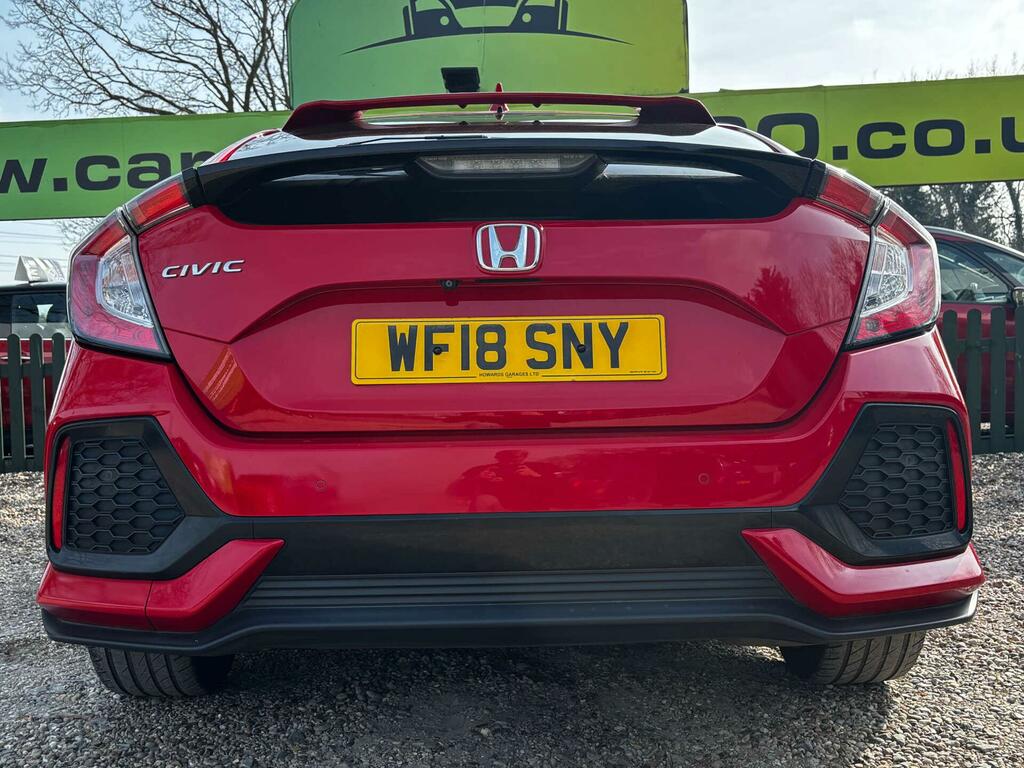 Honda Civic 1.0 Vtec Turbo Ex Euro 6 Ss WF18SNY Red #6