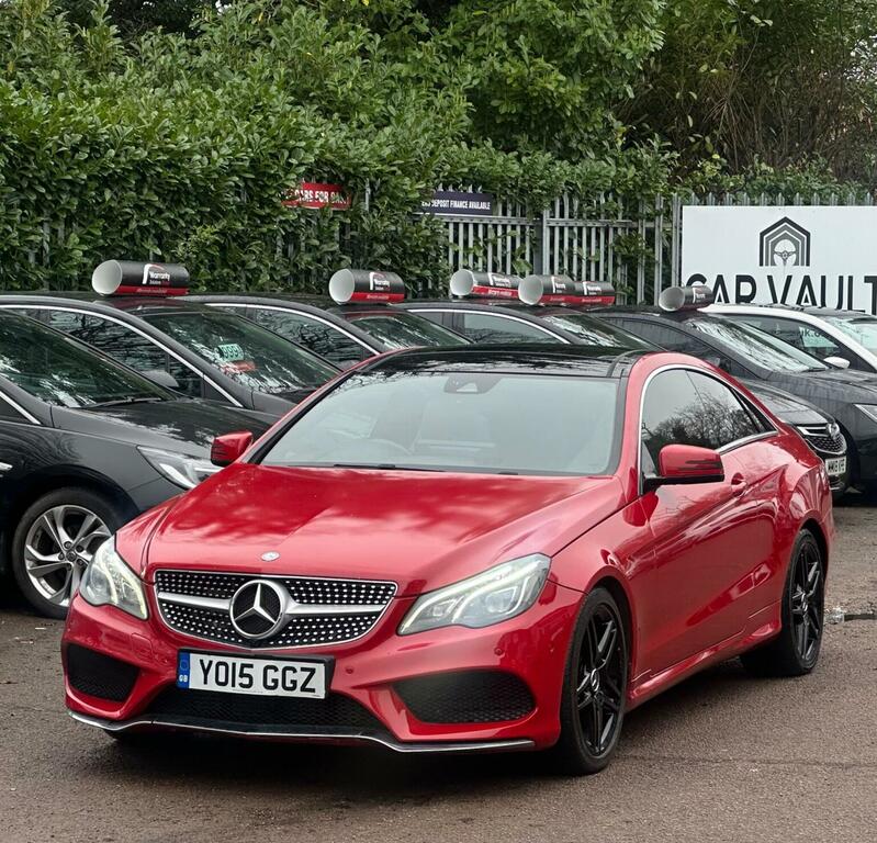 Mercedes-Benz E Class Coupe 2.1 E220d Bluetec Amg Line G-tronic Euro 6 YO15GGZ Red #3