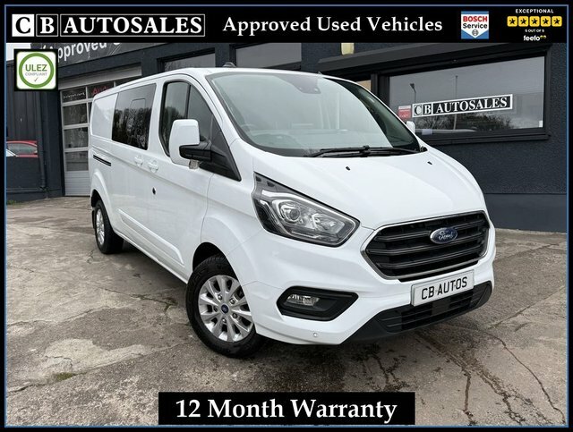 Ford Transit Custom 2022 2.0 300 Ecoblue Limited Crew Van Double Cab 5 White