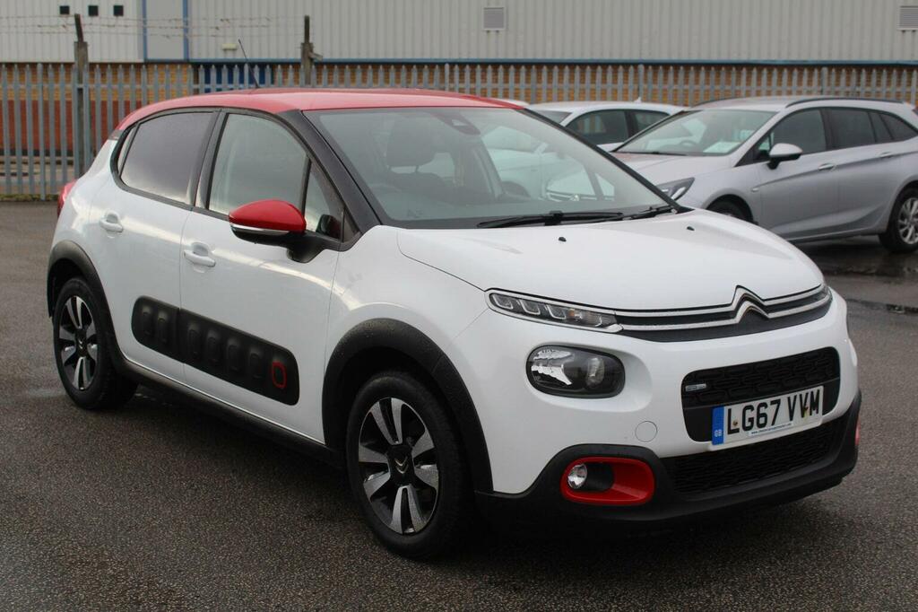 Citroen C3 Hatchback 1.2 Puretech Flair Euro 6 201767 LG67VVM White #3