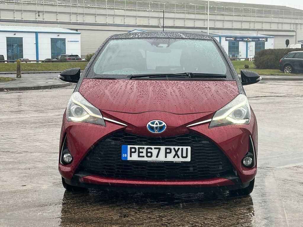 Toyota Yaris 1.5 Vvt-h Blue Bi-tone Hatchback Hybrid PE67PXU Red #4