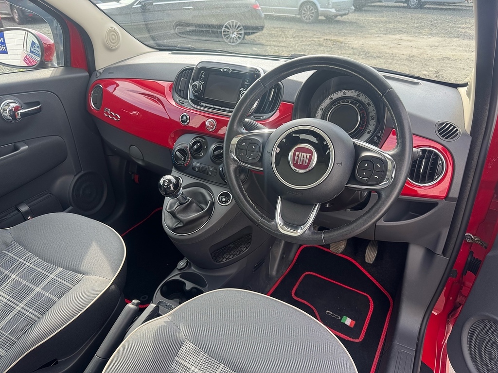 Fiat 500 Lounge WP66HXU Red #5