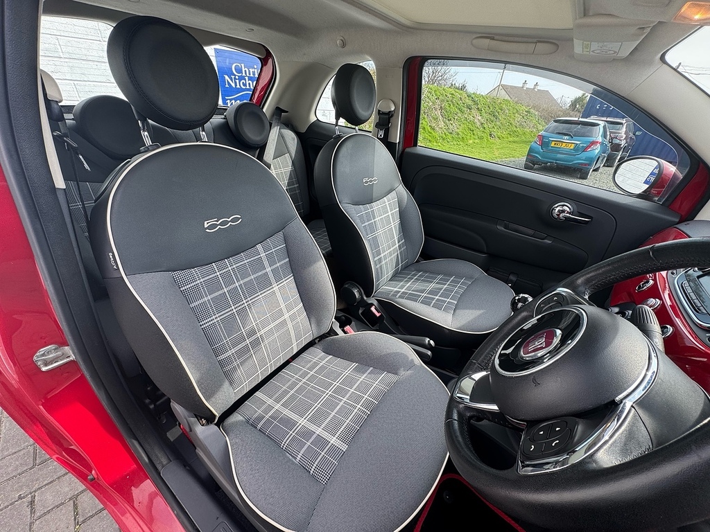 Fiat 500 Lounge WP66HXU Red #6