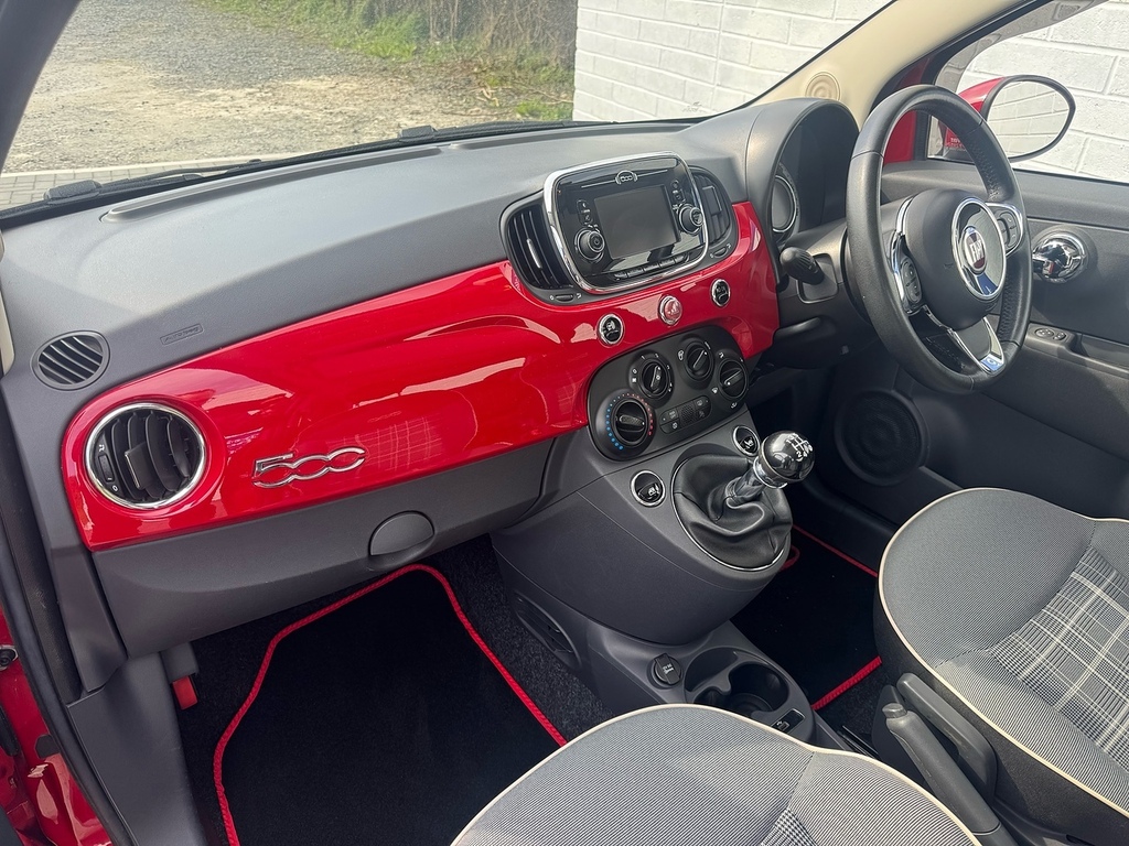 Fiat 500 Lounge WP66HXU Red #3