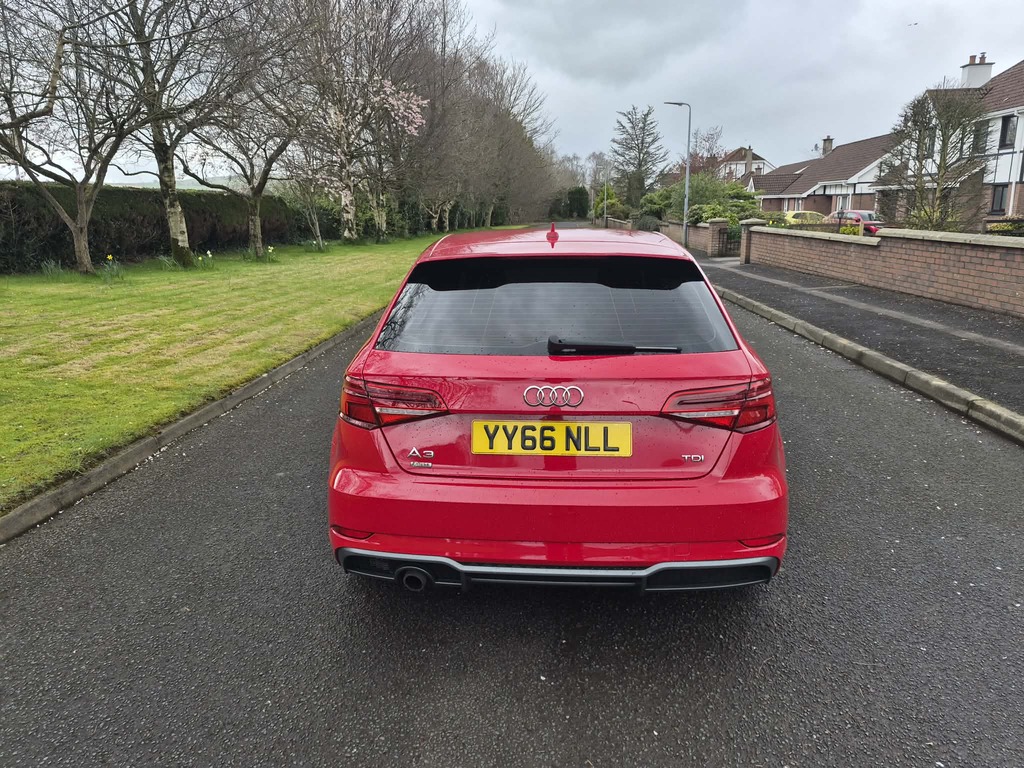 Audi A3 1.6 Tdi S-line YY66NLL Red #3