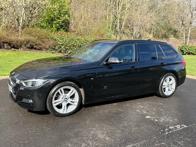 BMW 3 Series 2.0 318D M Sport Touring Euro 6 S YD68CVR Black #2