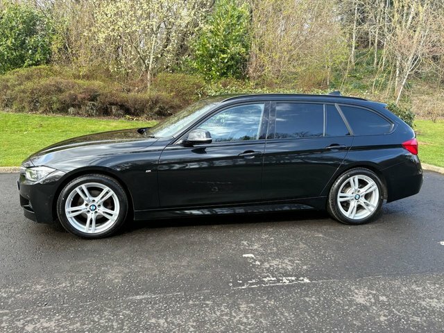BMW 3 Series 2.0 318D M Sport Touring Euro 6 S YD68CVR Black #3