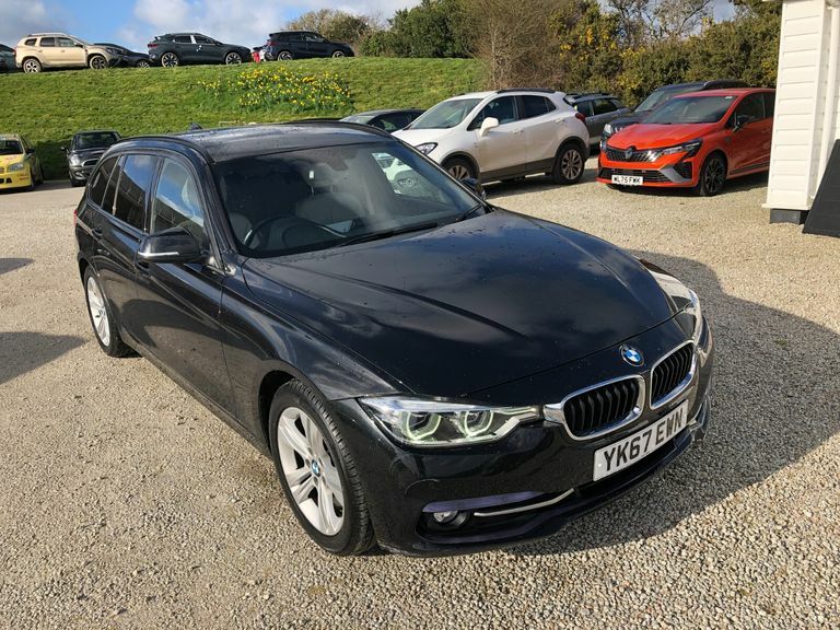 BMW 3 Series 318D Sport Estate YK67EWN Black #2