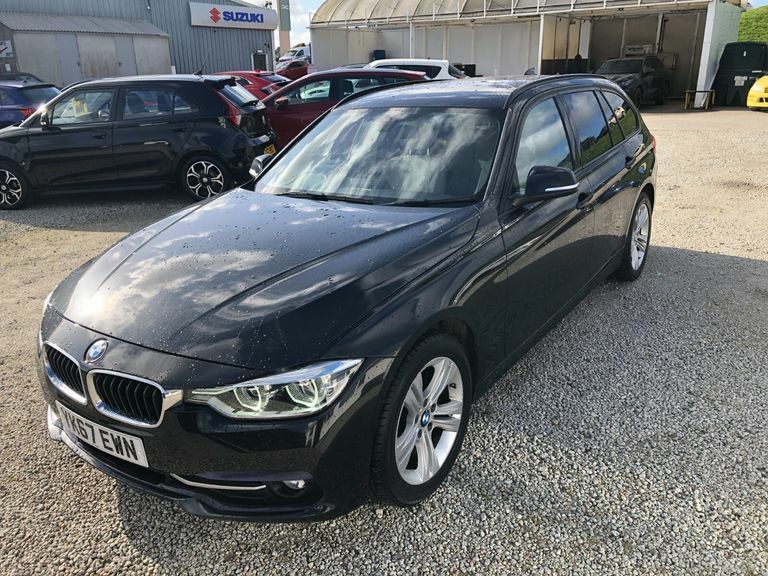 BMW 3 Series 318D Sport Estate YK67EWN Black #3