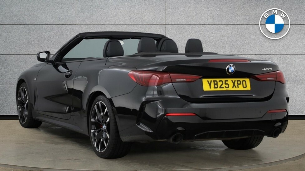 BMW 4 Series 420I M Sport Convertible YB25XPO Black #2
