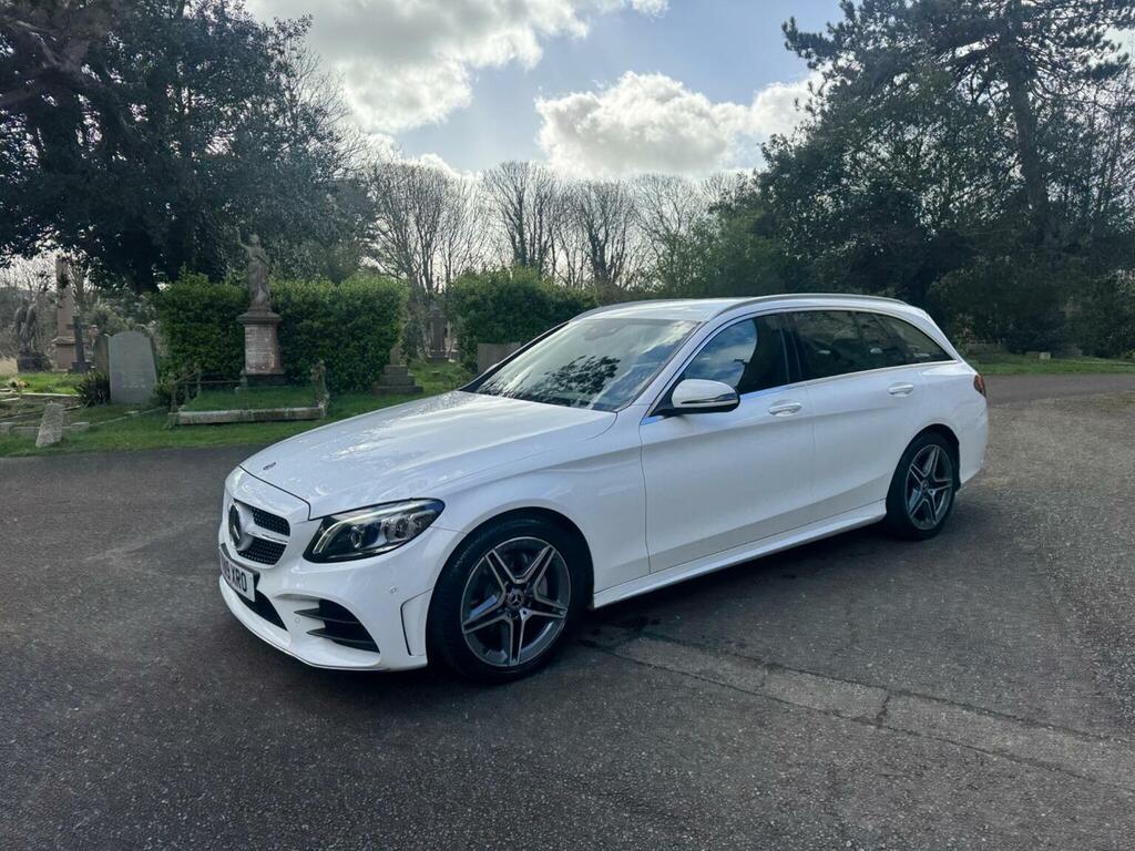 Mercedes-Benz C Class Estate 1.6 C200d Amg Line Premium G-tronic Euro White #2