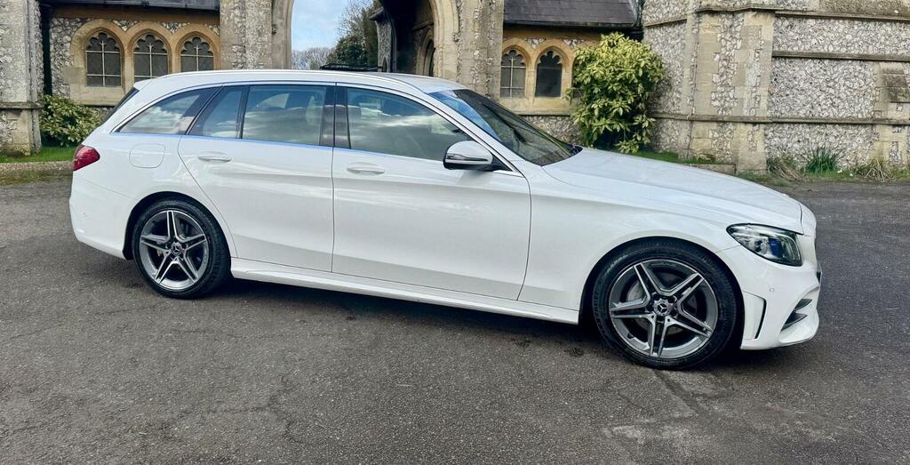 Mercedes-Benz C Class Estate 1.6 C200d Amg Line Premium G-tronic Euro White #4